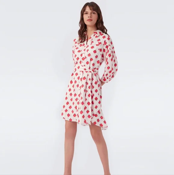 NWT DVF Paige Cotton Dress sz. 10